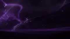 Purple energy smoke swirls