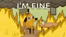 This is fine dog in burning room