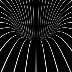 black and white line tunnel animation