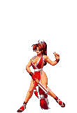 Mai Shiranui fan attack pixel art