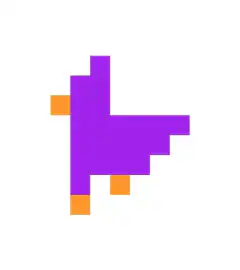 pixel art purple bird
