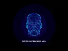 Face recognition scanning animation