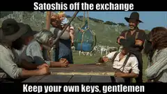 Satoshi's off the exchange Keep your own keys gentlemen
