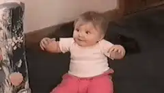 Baby gets shocked by lightning bolt