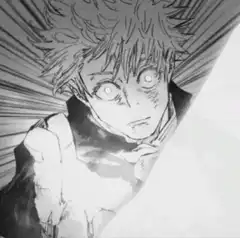 anime boy intense stare