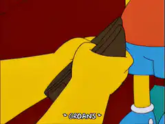 Bart Simpson empty wallet groans