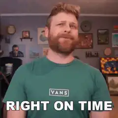 Man nodding right on time