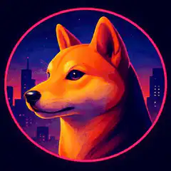 Neon Doge Rainbow Circle