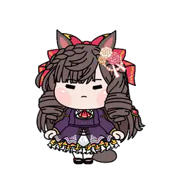 chibi horse girl standing still