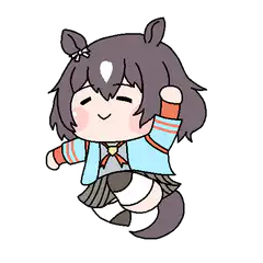 chibi horse girl waving