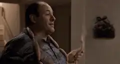 James Gandolfini as Tony Soprano with scarf
