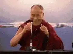 Dalai Lama laser eyes