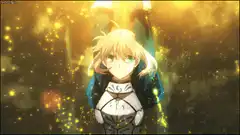 Saber raises Excalibur