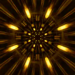 Yellow light tunnel warp speed
