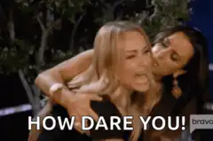 How Dare You! Pointing Woman