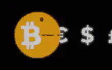 Bitcoin Pac-Man eats currency symbols