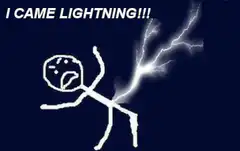 Stickman farting lightning