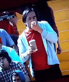 fan gets hit by soccer ball
