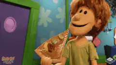 Shaggy and Scooby-Doo eating pizza