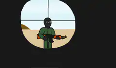 Sniper shot through scope
