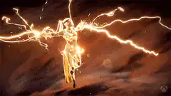 Phoenix rising from fire