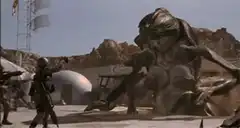 Stormtroopers blow up a Tusken Raider