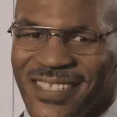 Mike Tyson smiling then turning head