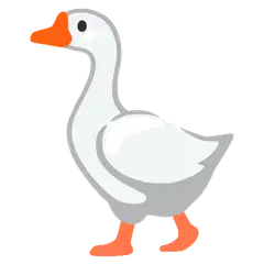 cartoon goose walking and honking