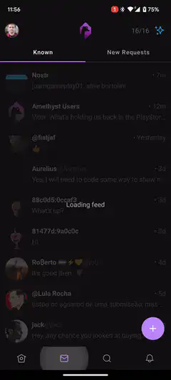 Amethyst app loading feed