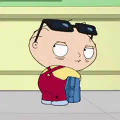 Stewie Griffin wearing sunglasses