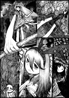 black and white manga panel collage