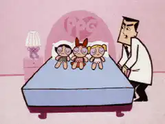 Powerpuff Girls hide under blanket