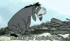 Eeyore thanks for noticing me