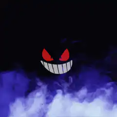 Gengar emerging from purple smoke