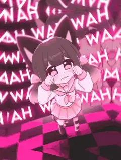 Crying anime girl with cat ears