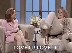 Barbara Walters laughs at Ellen DeGeneres