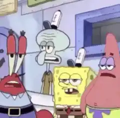 SpongeBob characters leave Squidward alone