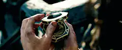 Indiana Jones opening the compass