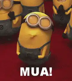 Minion blowing a kiss