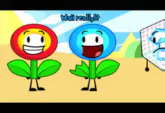 Flower and Ice Cube characters