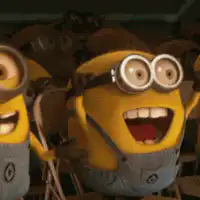 Minions cheering excitedly