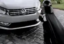 Darth Vader fails to use the Force on a car