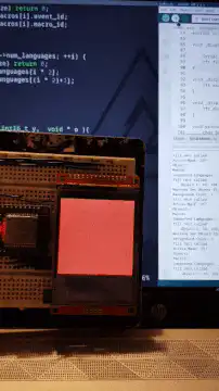 red screen turns pink on microcontroller