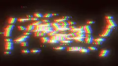 glitchy kaomoji text animation