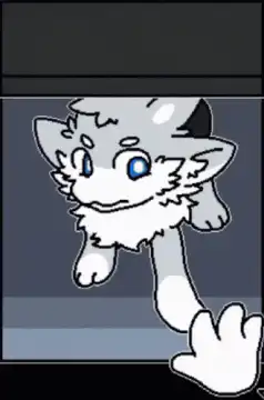 Furry character waving and smiling
