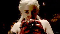 Daenerys eating a raw heart