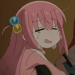 Bocchi the Rock crying anime girl