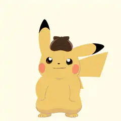 Pikachu with a poop hat