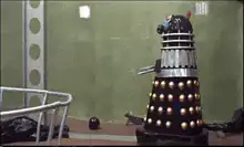 Dalek falls into pit