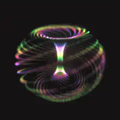 Colorful fractal hourglass animation